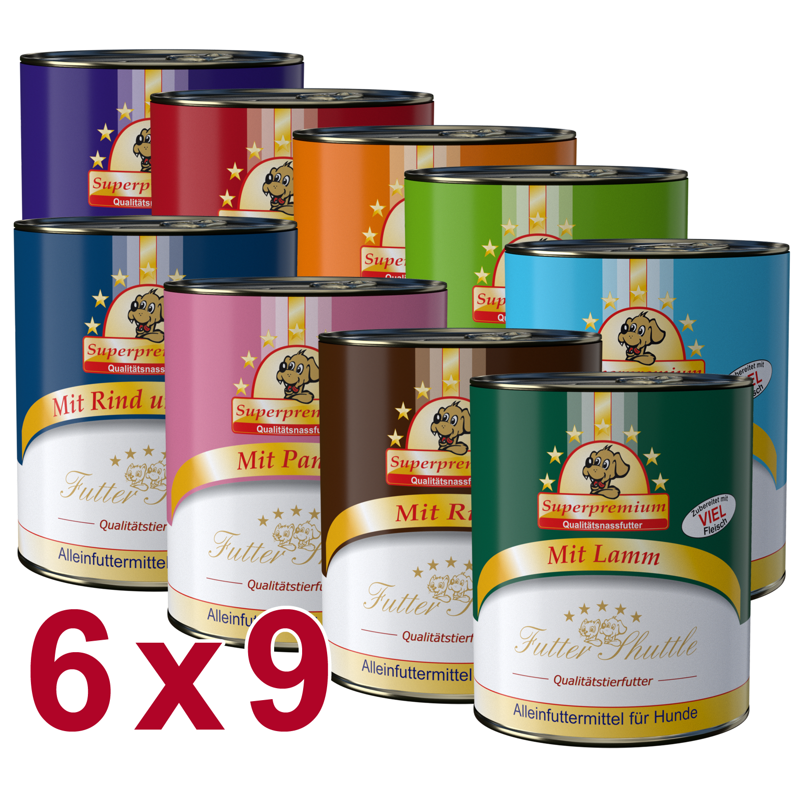 54 x  800g Dosen der Spitzenklasse. Sparpaket Hundefutter. Hunde Nassfutter als XL Sparpaket. Nassfutter für Hunde in der höchsten Güte. Hergestellt in Deutschland