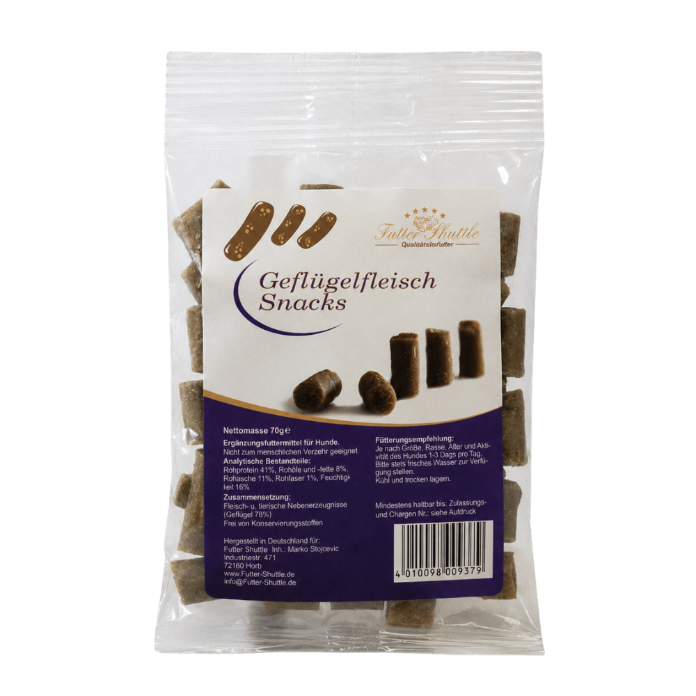 Geflügelfleisch Snack – Getreidefreier Premium-Hundesnack (70 g)