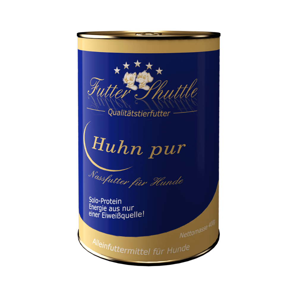 Hunde Nassfutter Huhn Pur – Monoprotein Allergikerfutter getreidefrei | Dose