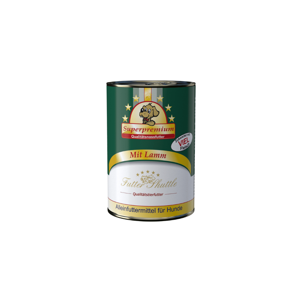 Auswahl Hundefutter Nassfutter | Mit Lamm 400g oder 800g -  Hochwertiges Hundefutter Nassfutter von Futter Shuttle