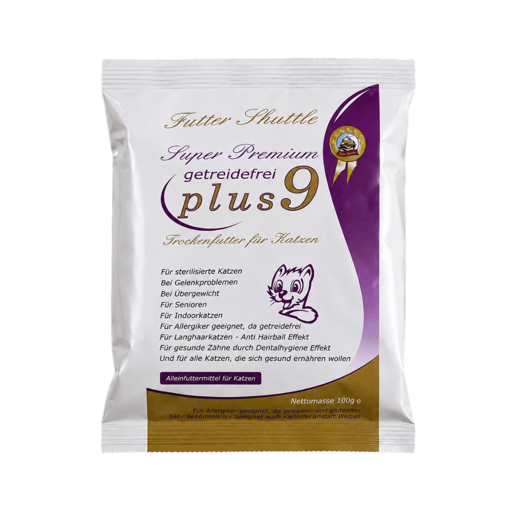 Katzenfutter Getreidefrei Probe Plus 9 – Premium Katzen Trockenfutter zum Testen