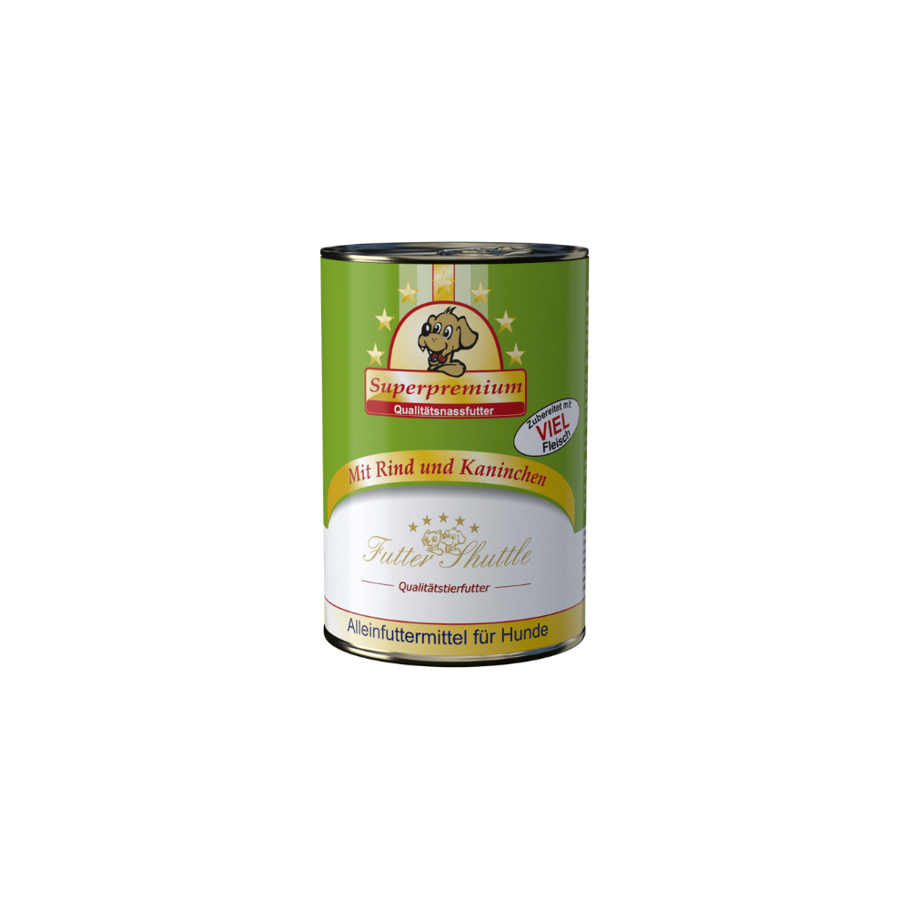 Hundefutter Nassfutter | Rind mit Kaninchen 400g - Hunde Nassfutter