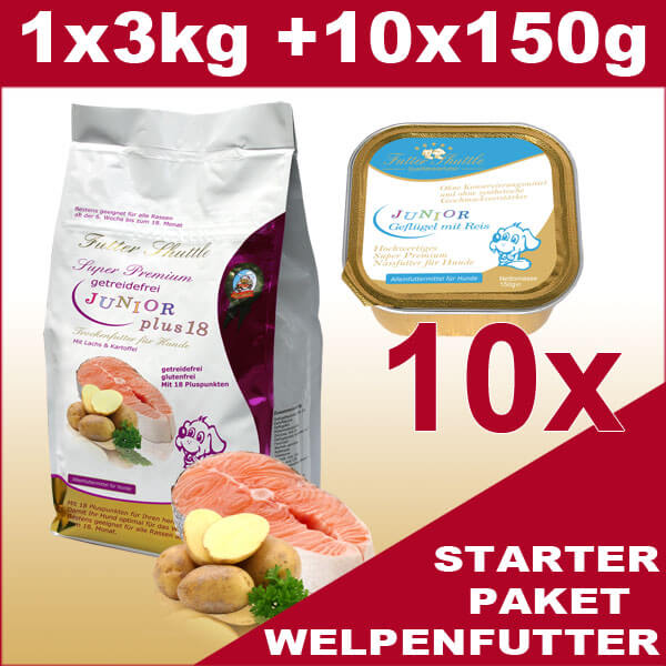 Starterpaket Welpenfutter Getreidefrei Plus 18