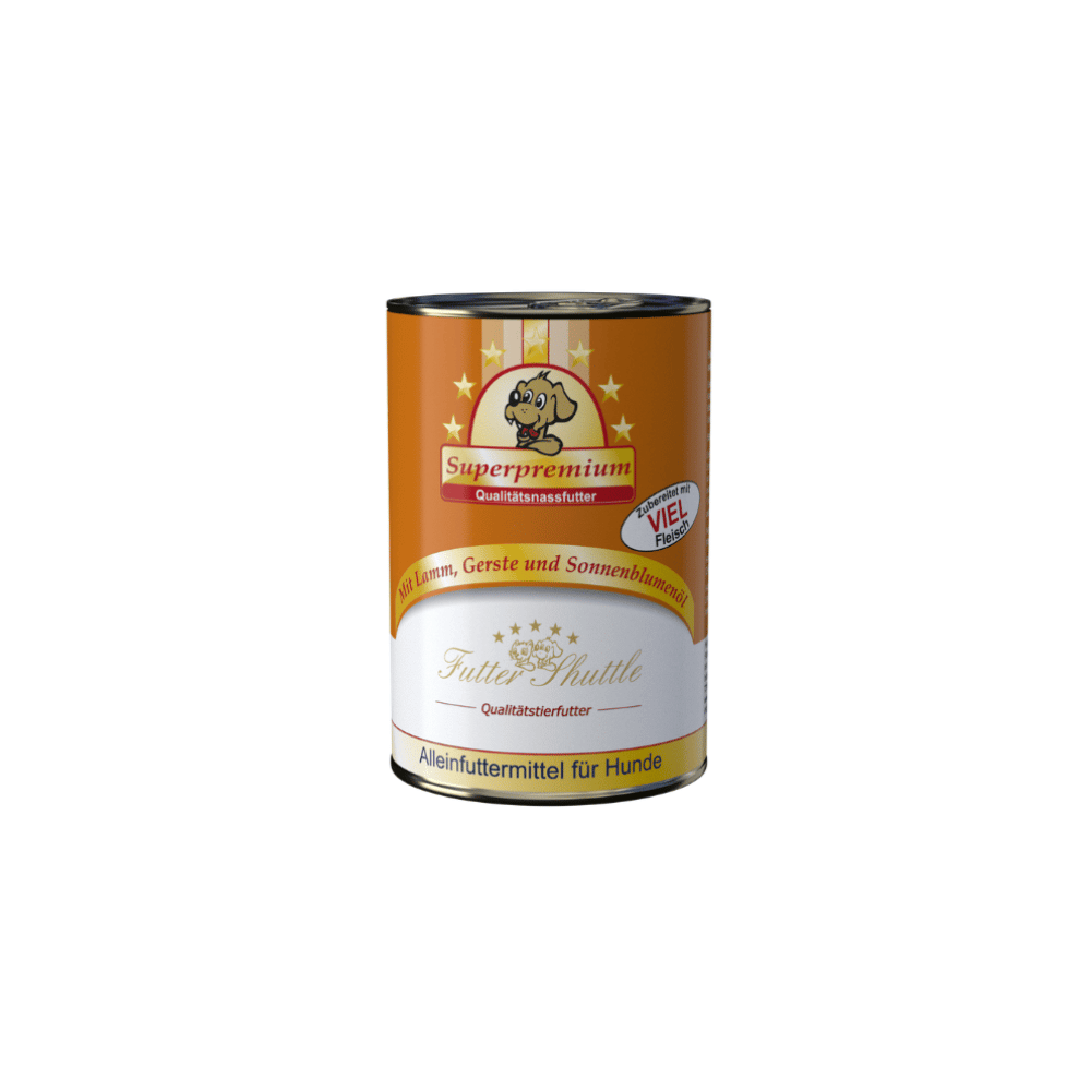 Auswahl Hundefutter Nassfutter | Lamm mit Gerste und Sonnenblumenöl 400g oder 800g -  Auswahl Hundefutter Nassfutter