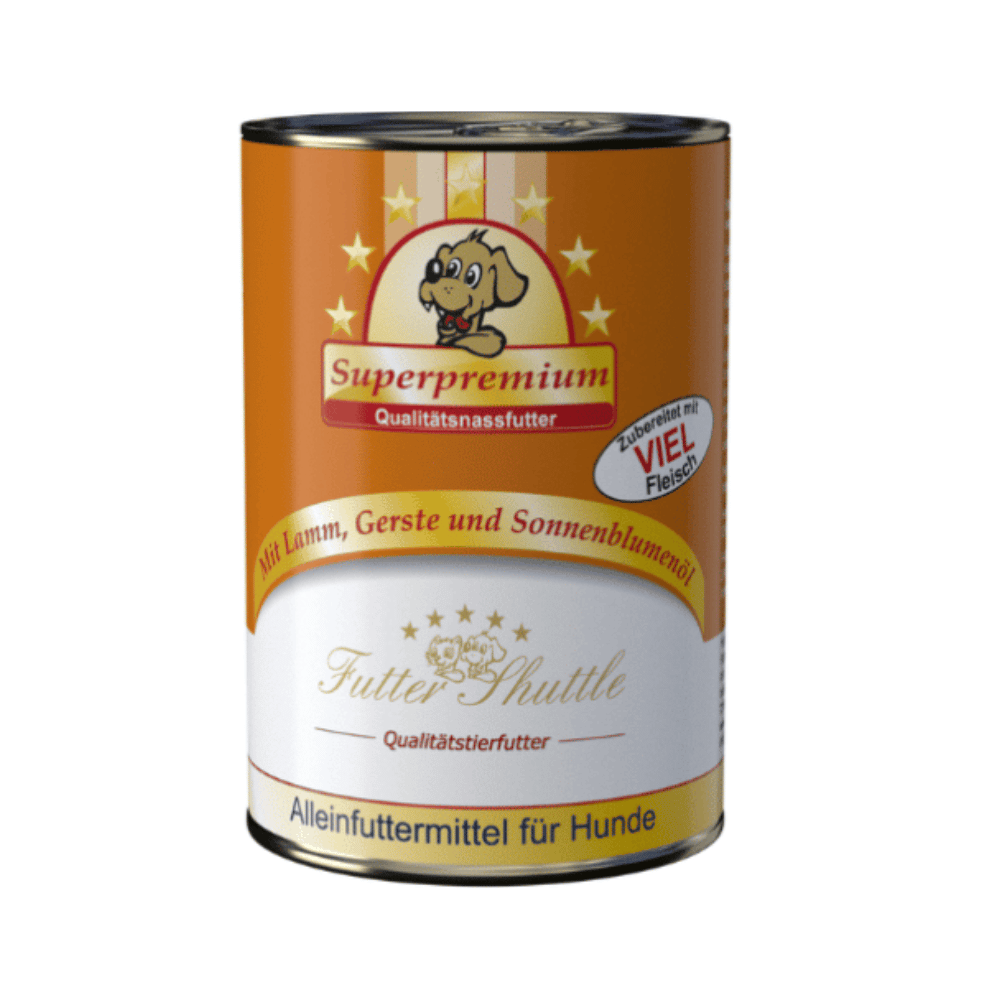 Hundefutter Nassfutter - Lamm mit Gerste und Sonnenblumenöl 400g oder 800g