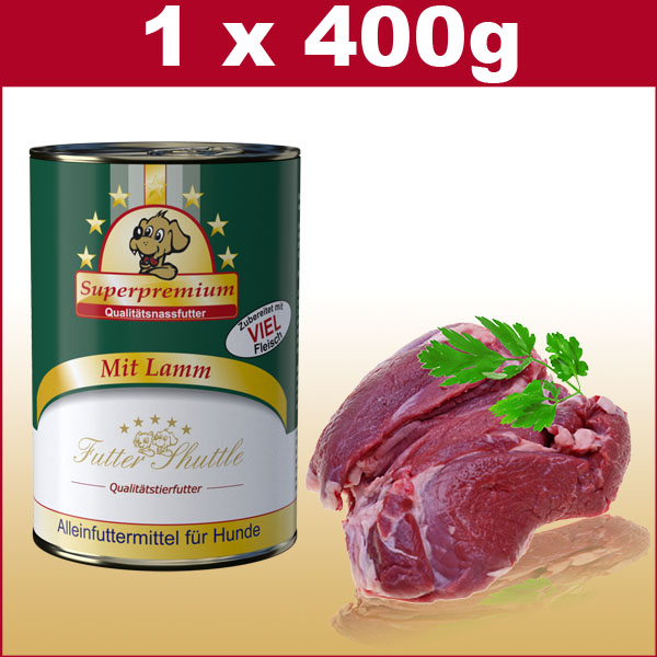 Hochwertiges Hundefutter Nassfutter | Lamm 400g