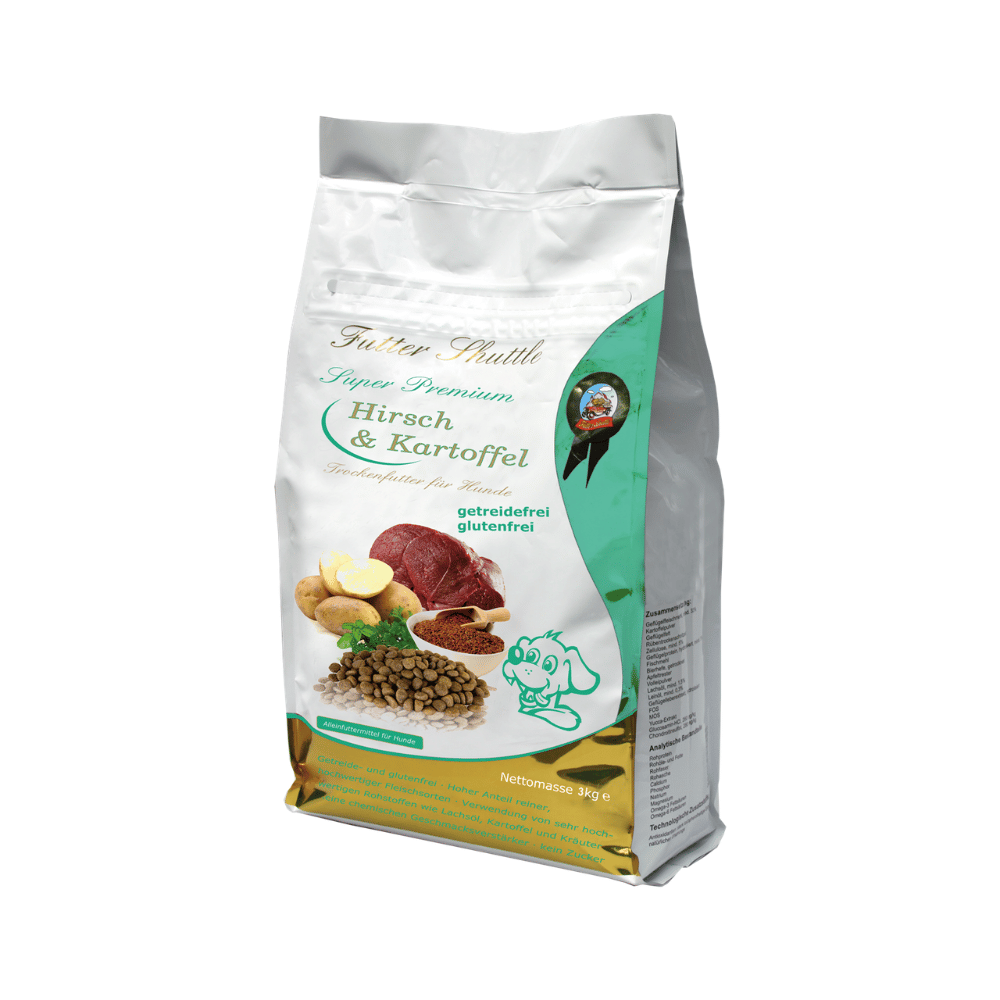 Hundefutter Trockenfutter Getreidefrei mit Hirsch & Kartoffel 3 kg