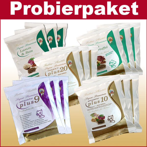 Probierpaket Hundefutter und Katzenfutter