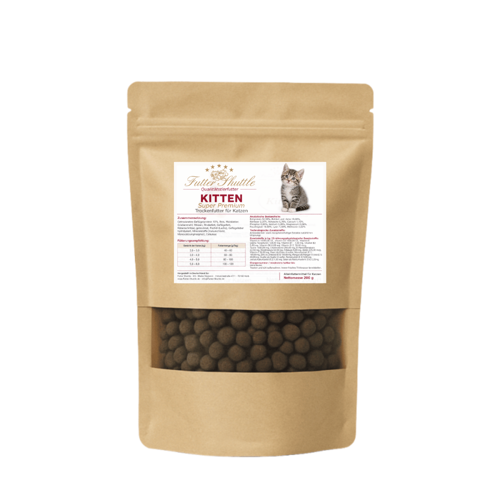 Kittenfutter zum Testen – 200 g Premium Trockenfutter Probe