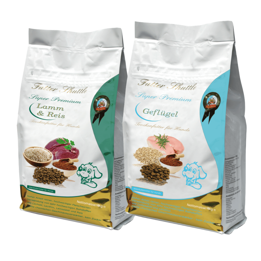 Hundefutter Sparpaket Super Premium – Geflügel & Lamm Sensitiv – 2 × 10 kg
