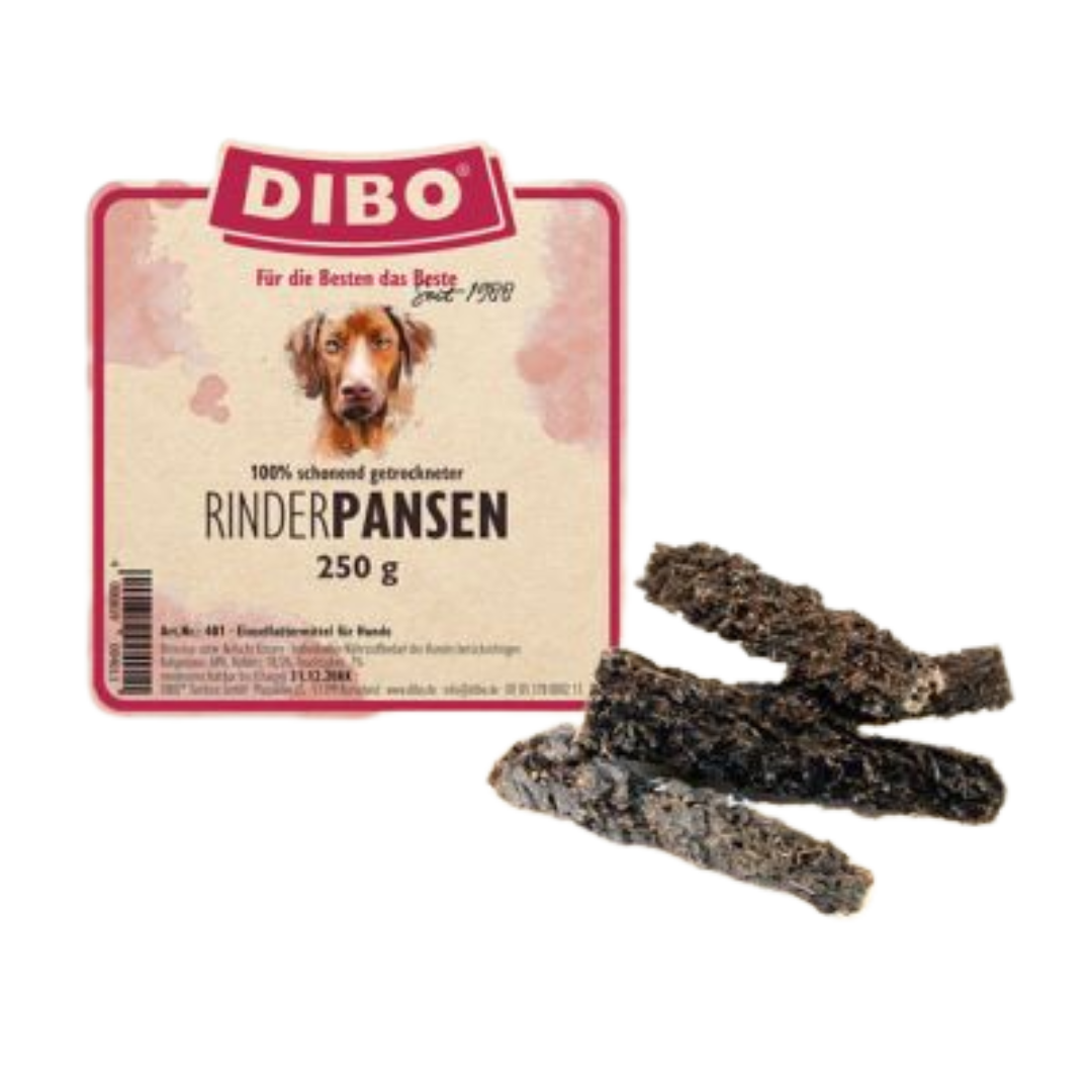 Hundesnack | Rinderpansen für Hunde. getrocknet 250g.  Natürlicher Hundesnack