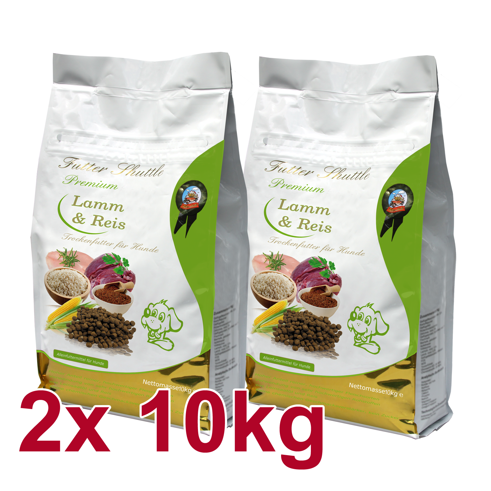 Hunde Trockenfutter Lamm & Reis Sensitiv – Premium Sparpaket 2 x 10 kg