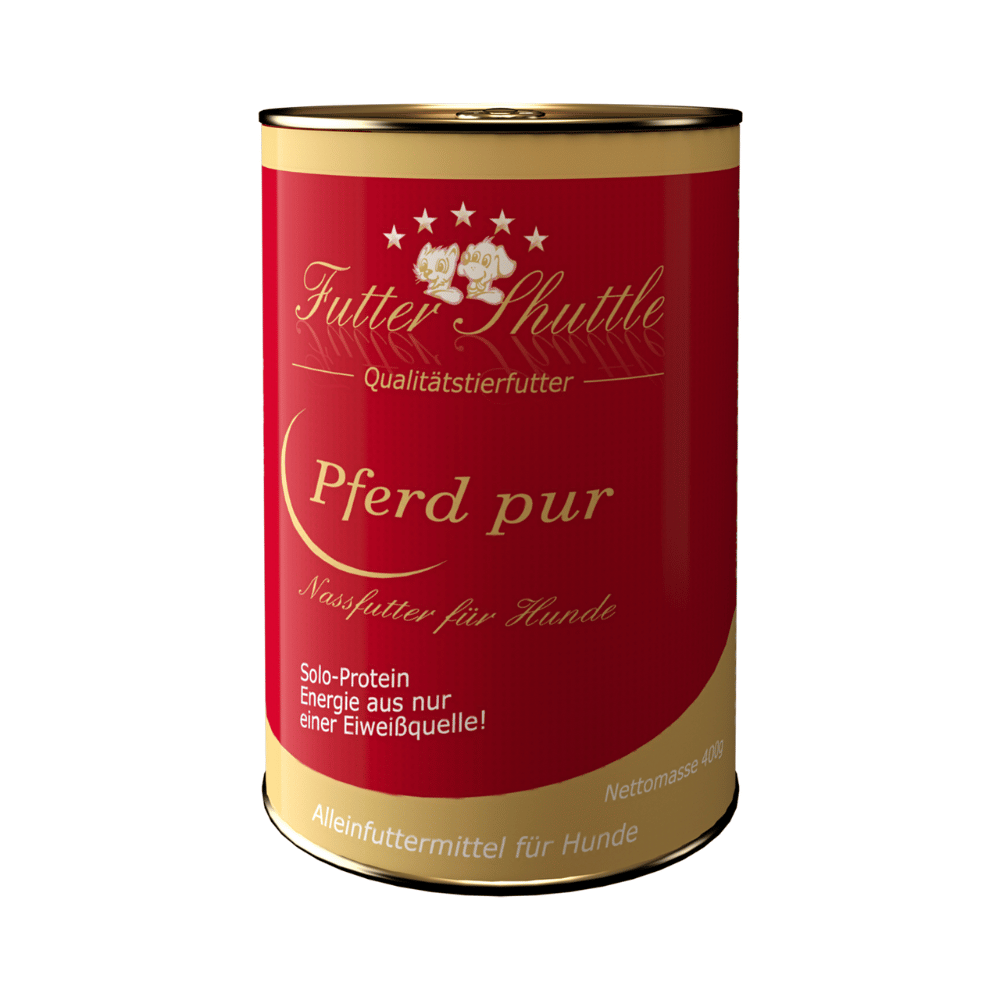 Hunde Nassfutter Pferd Pur – Monoprotein Allergikerfutter ohne Getreide | Dose