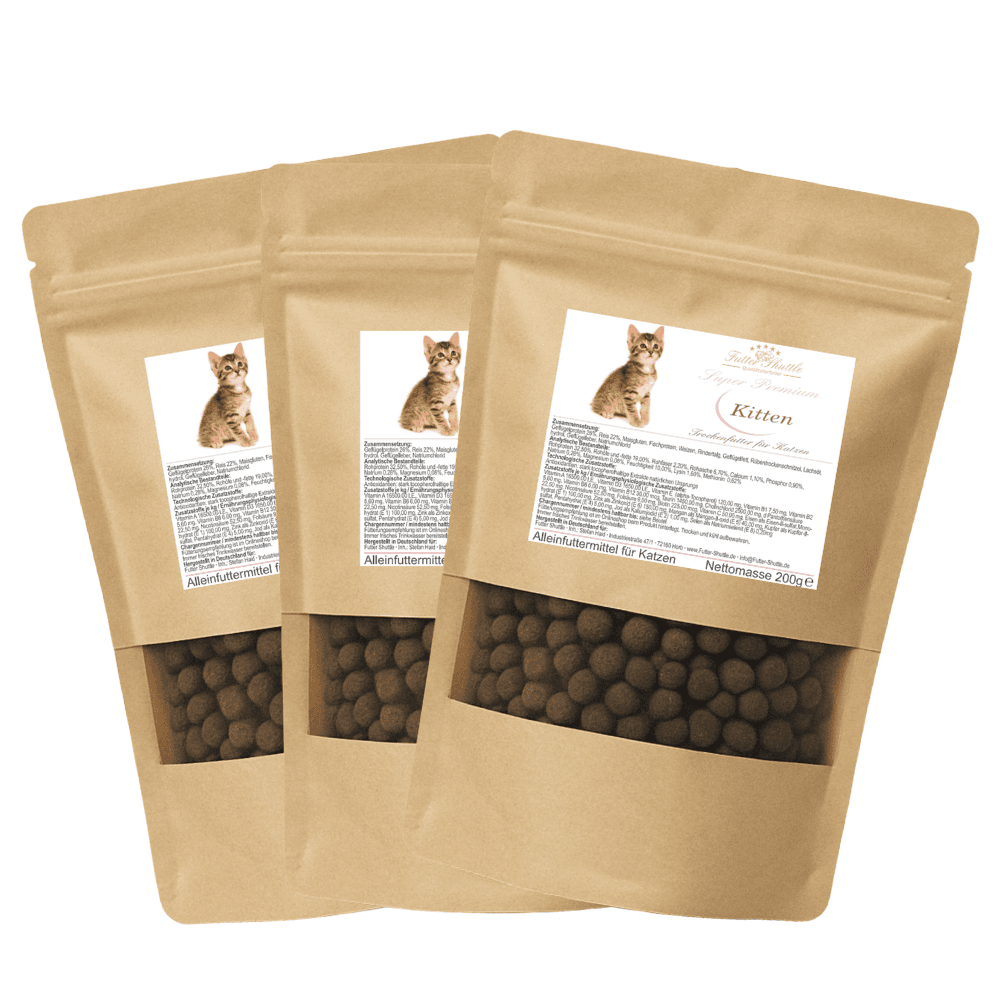 Probierpaket Kittenfutter – 600 g Trockenfutter Extraklasse