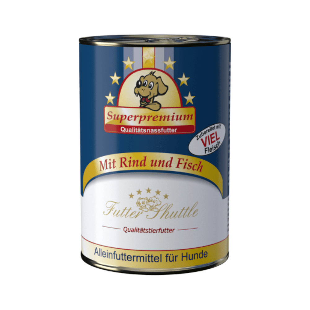 Hunde-Nassfutter Rind mit Fisch – 400 g oder 800 g