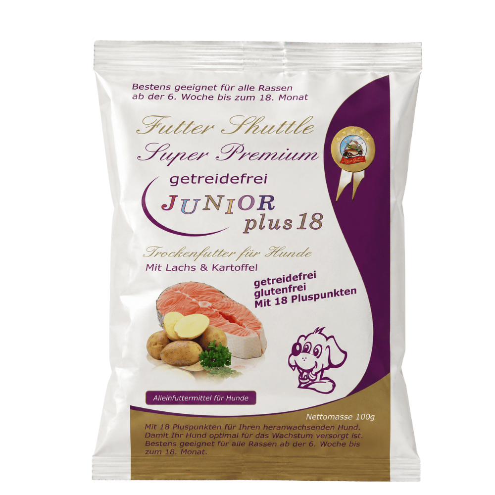 Super Premium Plus 18 100g Proben Getreidefreies Welpenfutter