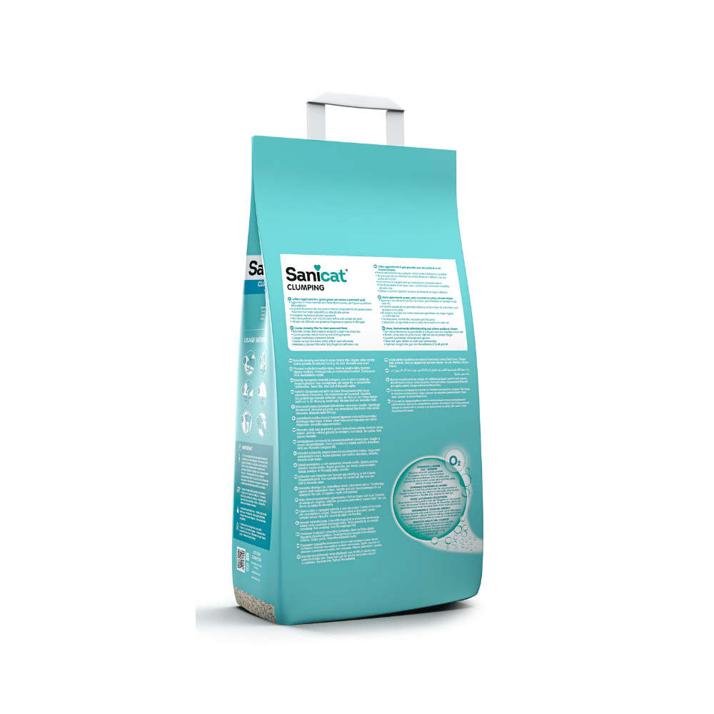 Sanicat Clumping Qxygen Power Katzenstreu klumpend – Aktiver Sauerstoff, Geruchsbindung, 10 Liter