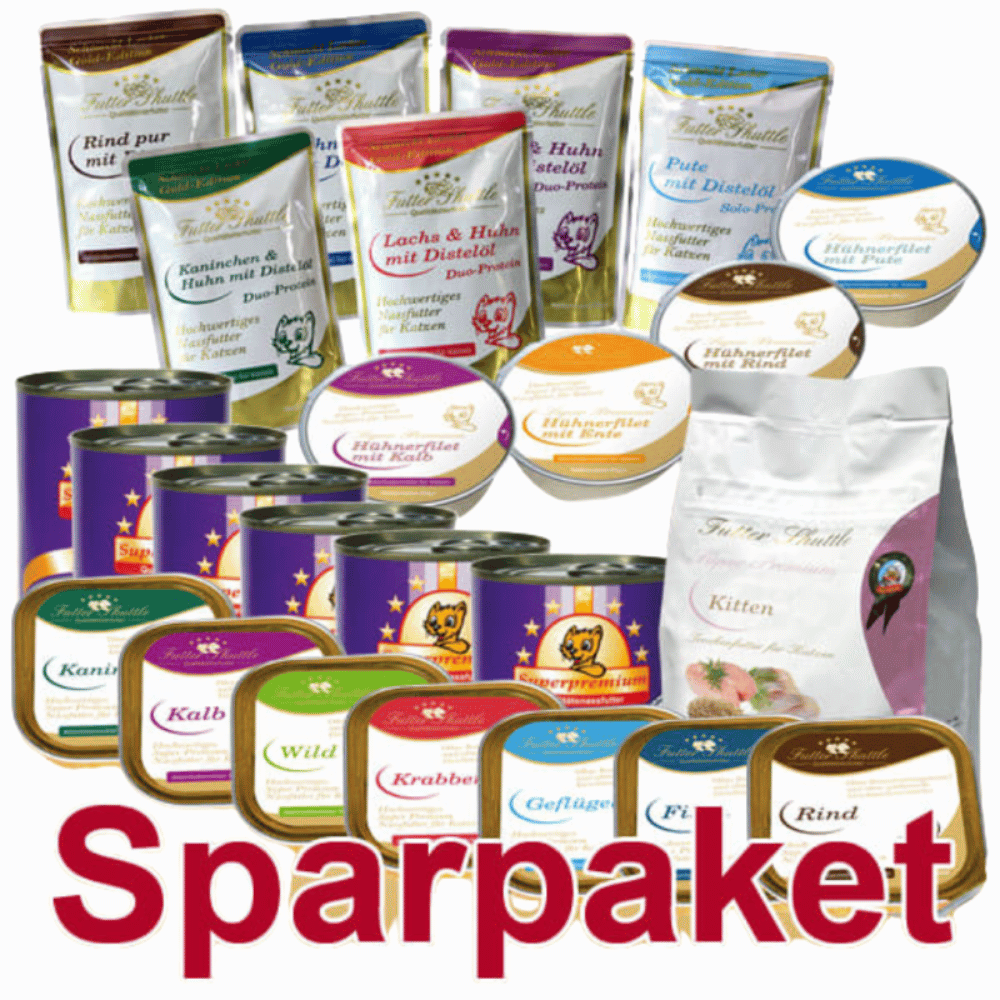 Kittenfutter Sparpaket Premium – Kitten Trockenfutter & Nassfutter Mix, Wachstum & Vitalität, XXL Set