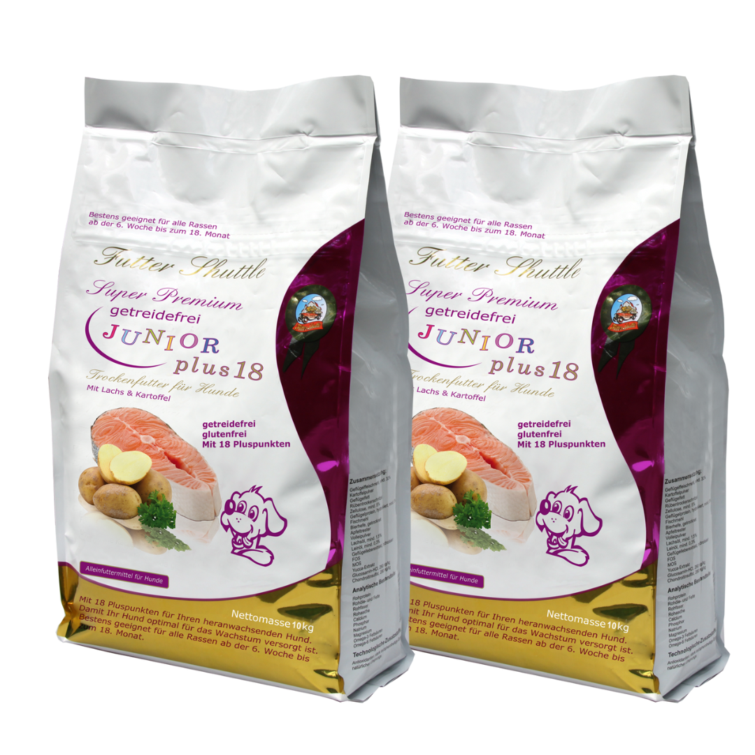Welpenfutter getreidefrei Plus 18 – Sparpaket 2 × 10 kg