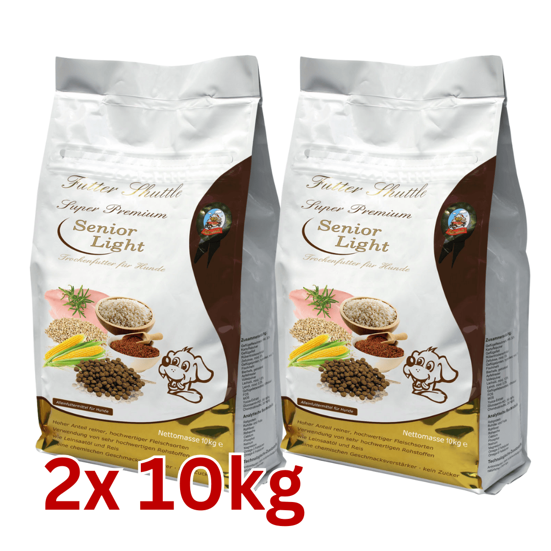 Senior Trockenfutter Sparpaket Hund Light 2 x 10 kg – Hochwertige Ernährung für ältere Hunde
