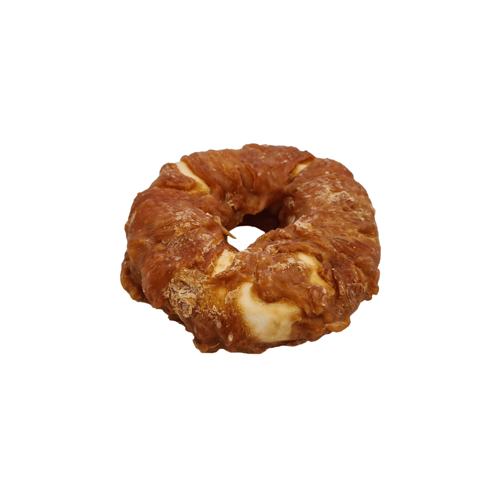 Rinderkopfhaut Donut 180 g – Kausnack für große Hunde