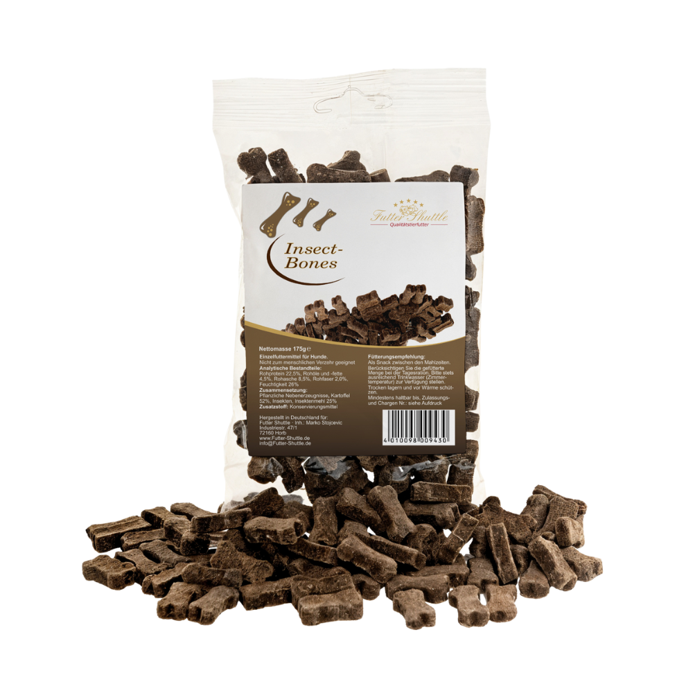 Insect Bones – Hypoallergene Hundeleckerlies mit Insektenprotein – 175 g