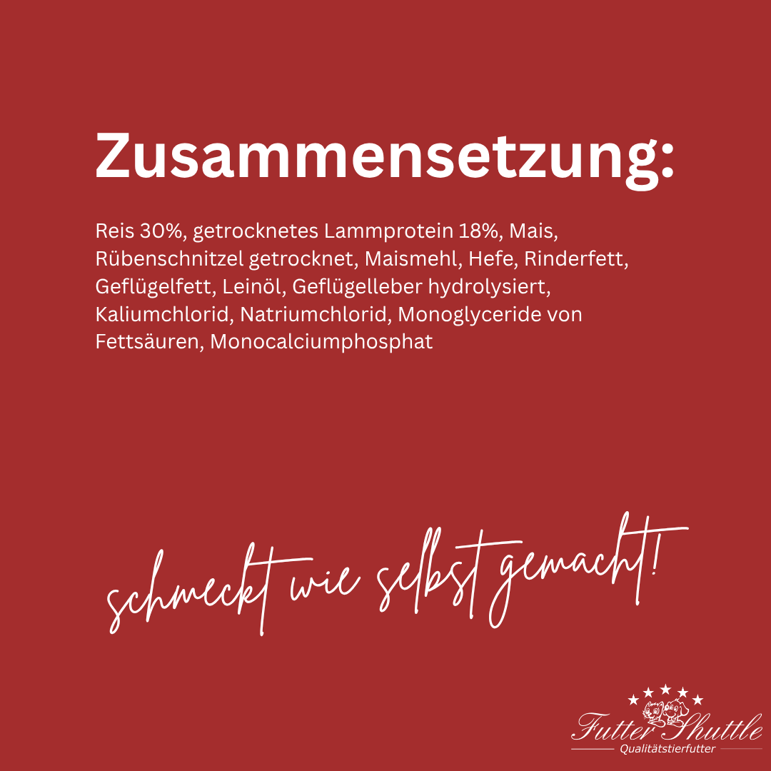 Super Premium Lamm & Reis 10kg Sensitiv - Magenfreundlich Hunde Trockenfutter 