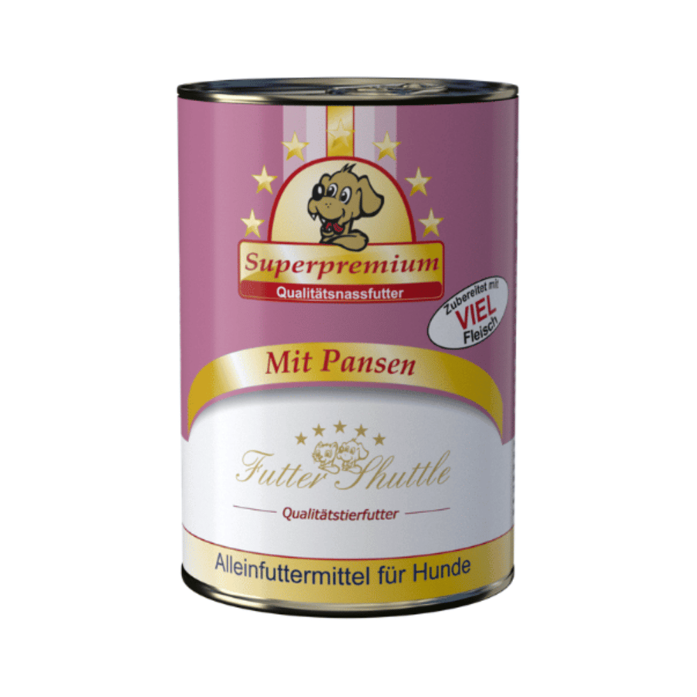 Hochwertiges Nassfutter für Hunde mit Pansen | 400g Dose