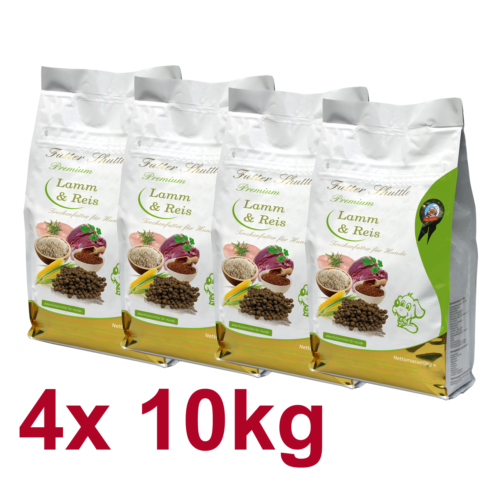 Hundefutter Trockenfutter Sparpack. 4 x 10kg Premium Hunde Trockenfutter