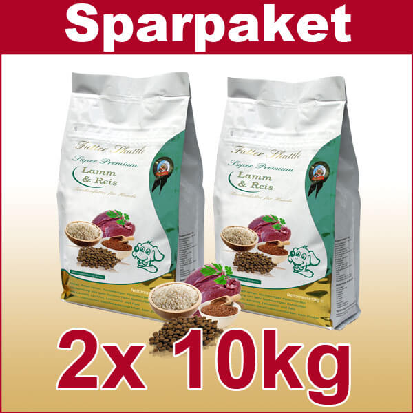 Sparpaket Hundefutter 20 kg | Hunde Trockenfutter Lamm & Reis 20