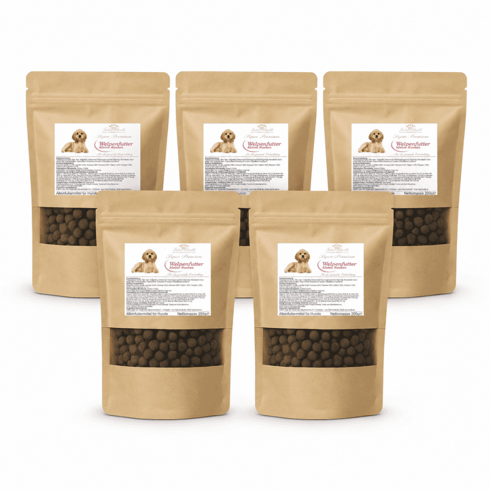 Welpenfutter Probierpaket für kleine Rassen – 5 × 200 g