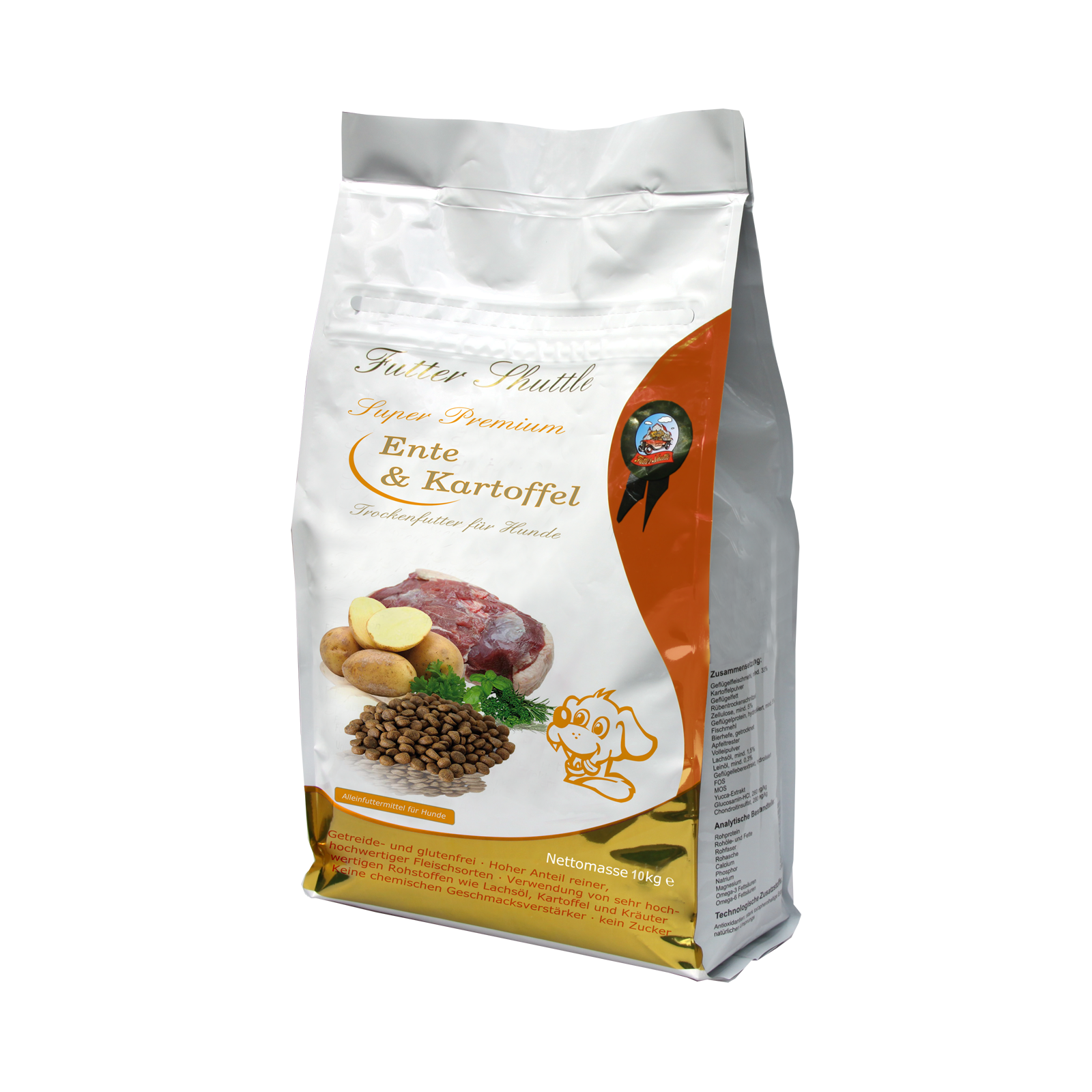 Ente & Kartoffel 10kg - Getreidefreies Hundefutter. -Super Premium Hundefutter getreidefrei