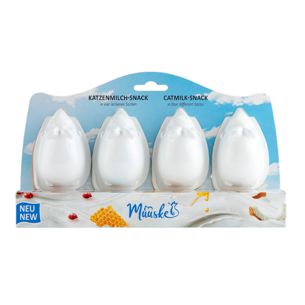 Muuske Katzenmilch 4er Set – Laktosereduzierter Verwöhnsnack für Katzen 4 × 20 ml