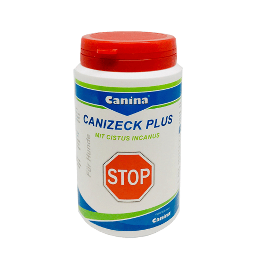 Canina® CANIZECK PLUS Tabletten – Natürliche Zeckenabwehr mit Cistus incanus – 180 g (ca. 60 Tabletten)