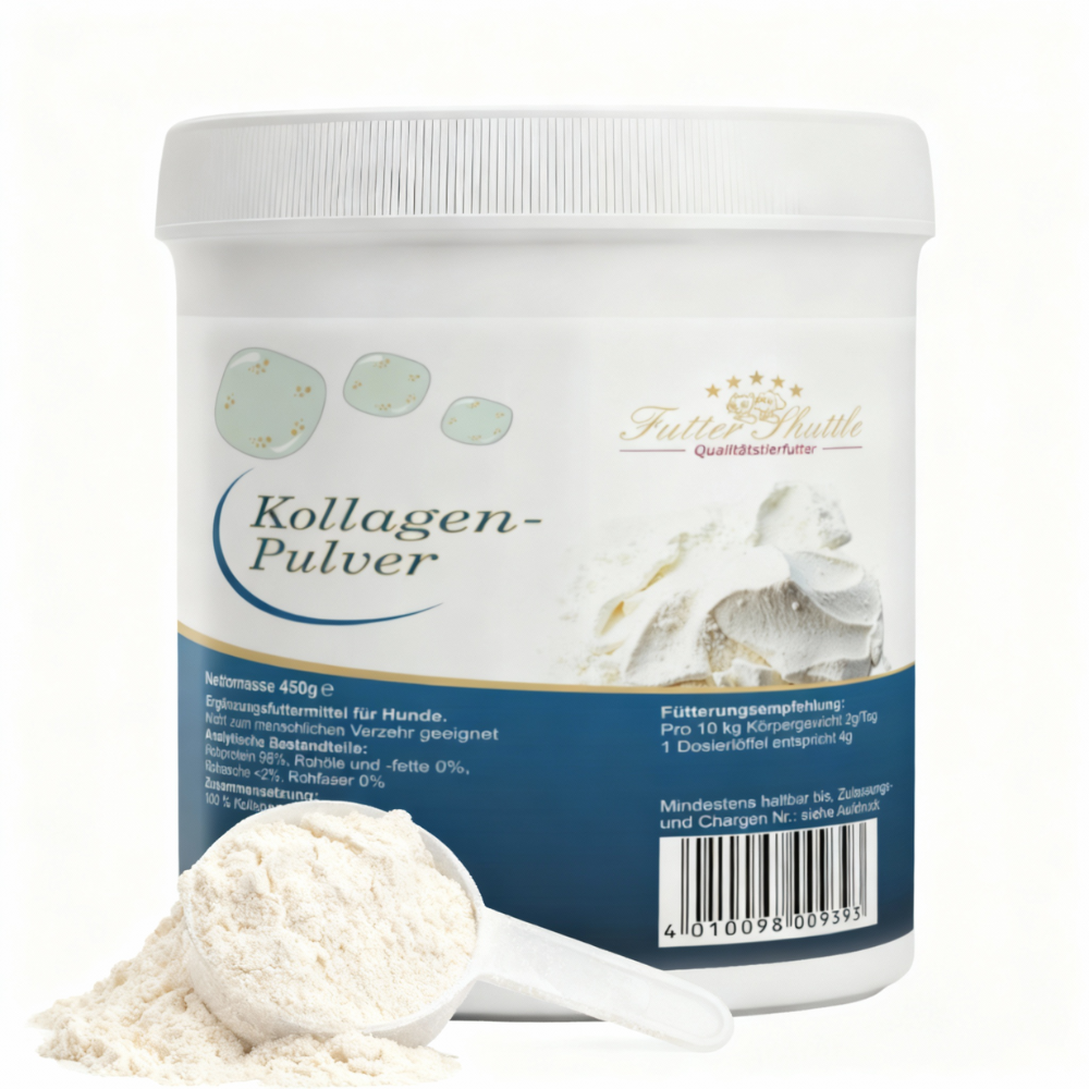 Futter Shuttle - Kollagen Pulver 180g - Hochverdauliche, bioverfügbare Kollagenpeptide.