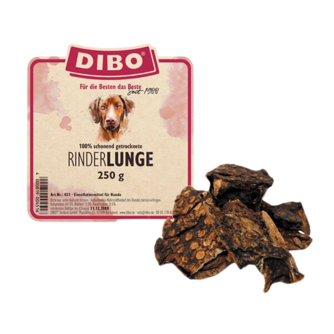 Hunde Snack | Rinderlunge für Hunde getrocknet 250g - Natürlicher Hundesnack